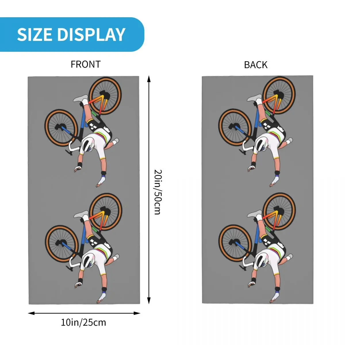 Poliéster bicicleta queda cachecol, pescoço e máscara facial, lenço