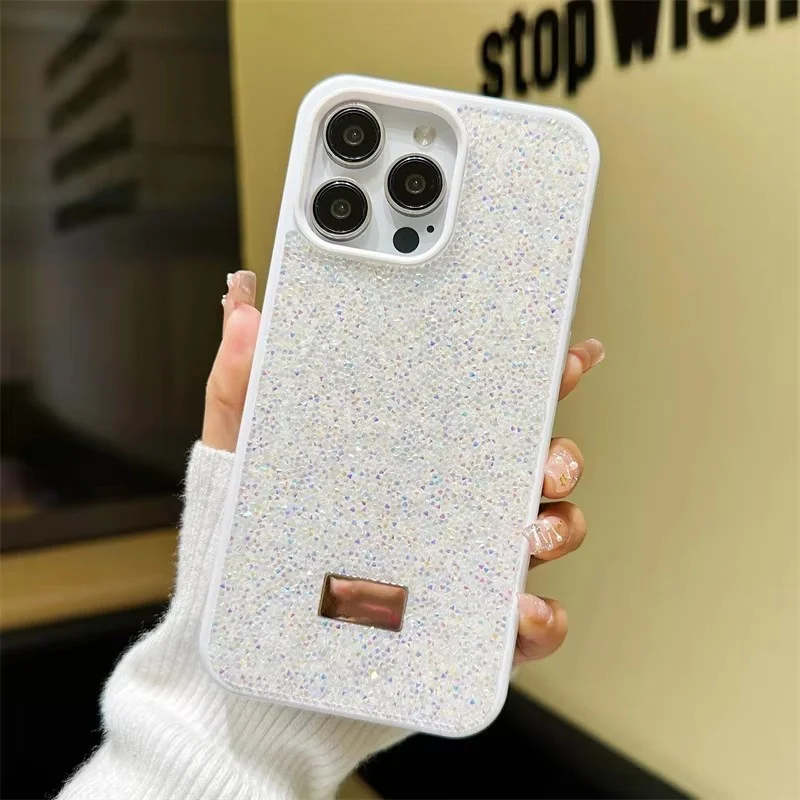 Luxe Strass Diamant Telefoonhoesje Voor iPhone 11 12 13 14 15 16 17 Pro Max 16 Plus De Glanzende Diamant Schokbestendige Beschermhoes
