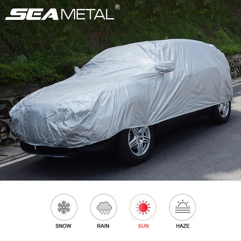 Universal Full Car Cover Waterproof Snow Sun Dustproof for Sedan SUV