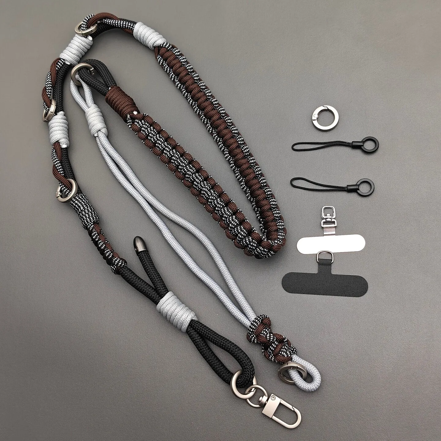 Multi-purpose Outdoor DIY Hand Braided Camera Phone Lanyard Tactical Adjustable Replacement Bag Strap Accessories