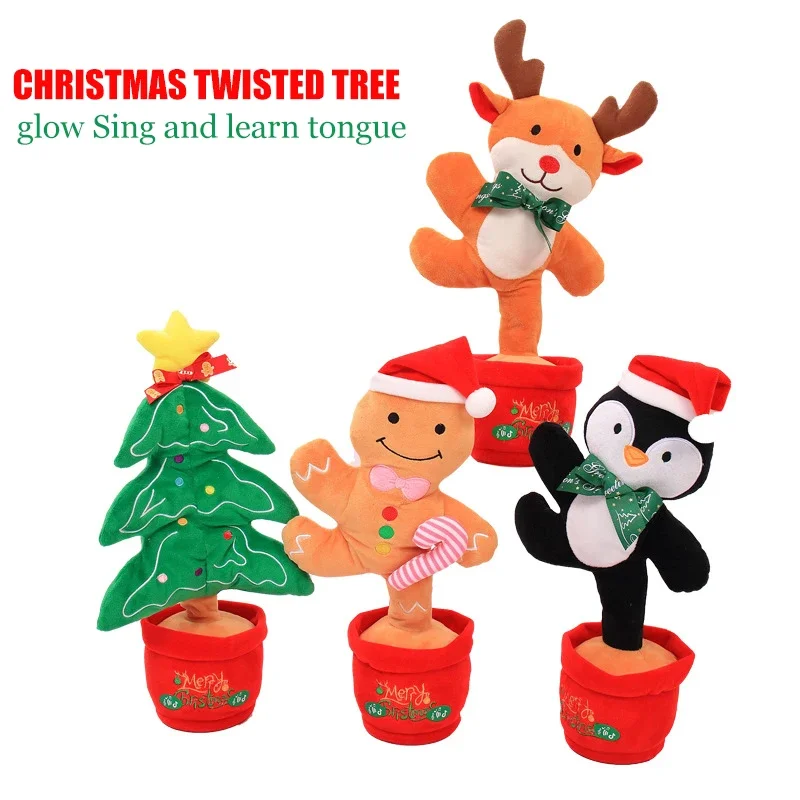 Singing and Dancing Christmas Doll Elk Penguin Christmas Tree Singing and Speaking To Accompany Birthday Gifts Children's Toys