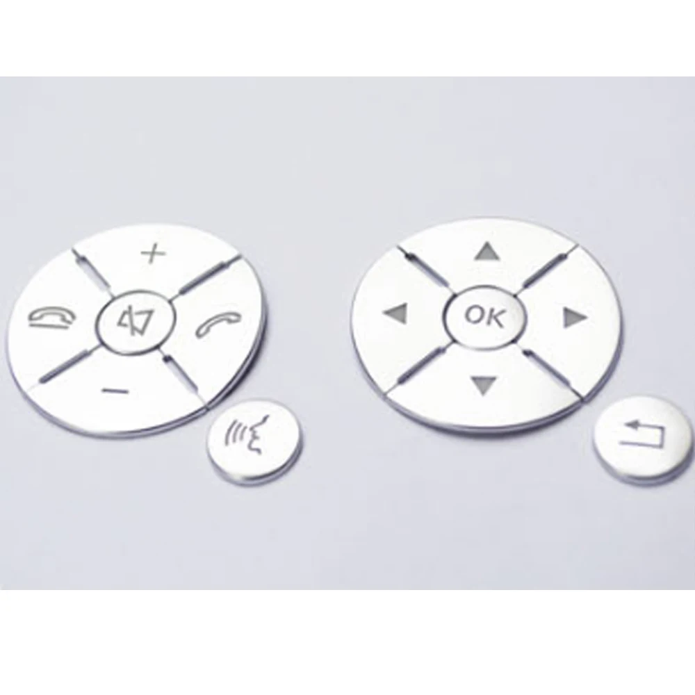 12 x Chrome Steering Wheel Switch Button Cover Trim Stickers For Mercedes Benz W204 W212 X204 W221 GLK Auto Para Car Accessories