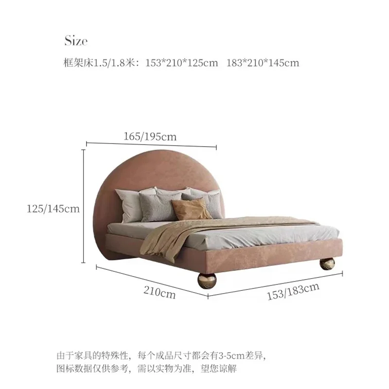 Nordic Bedroom Bed Queen Size Lounge Luxury Modern Bed Headboard Aesthetic Sleeping Cama De Lujo Para Dormitorio Home Furniture