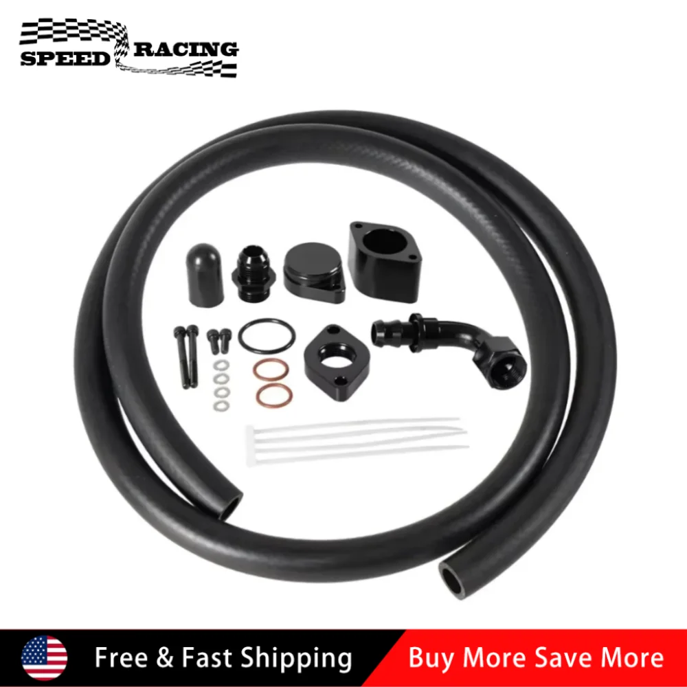 

Комплект турбопроводов из алюминиевого сплава CCV, базовый комплект вентиляционного отверстия картера для Ford 6.7L Powerstroke 2011-2019, дизельный черный