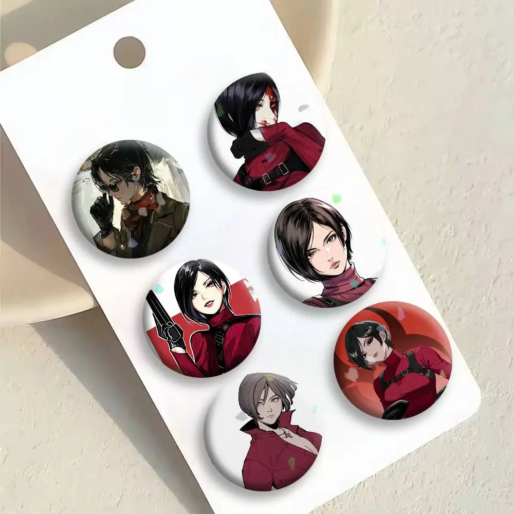 

A-Ada W-Wong Badges Creative Tinplate Button PinsBrooch Badge Clothes Backpack