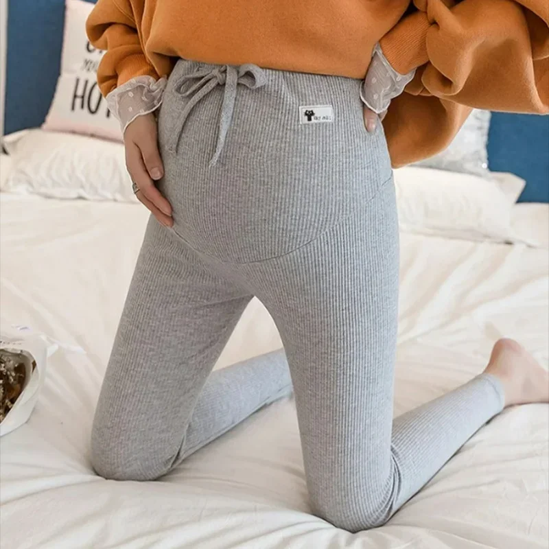 

2023 Sports Casual Cotton Maternity Pants Spring Autumn Thin Belly Pants Clothes for Pregnant Women Preganncy Trousers Clothing