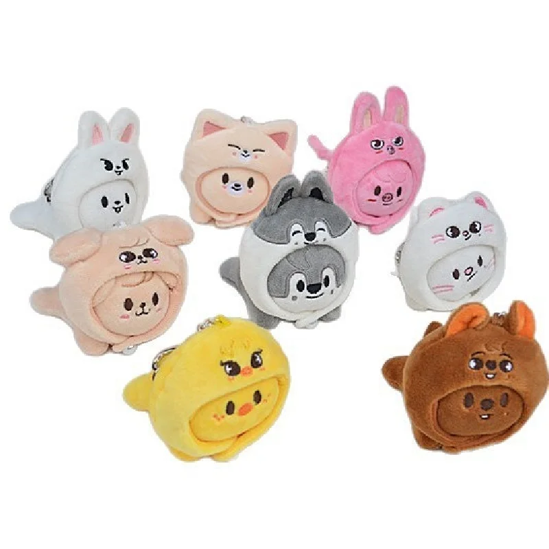 

Корейский идол Феликс HyunJin в том же стиле, склонная кукла SKZOO, брелок с мультяшным изображением, съемный капюшон, кукла, милый брелок для ключей, подарки для фанатов