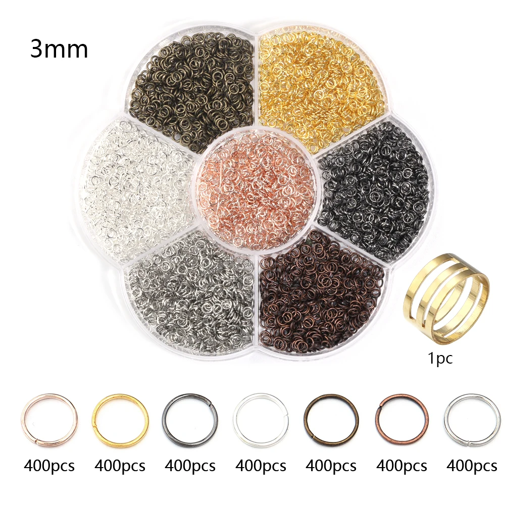 7 Grids Iron Single Ring Mix Jump Ring Amazon Hot Selling Jump Rings Boxed Storage For DIY Jewelry Earring Pendant Accessories