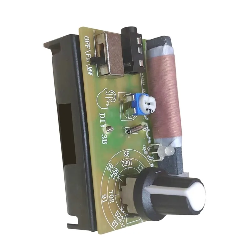 Kit DIY Radio Stéréo Numérique à Deux Bandes AM/FM Ondes Moyennes A37T-87-108Mhz avec Tuner et Casque pour l'Apprentissage