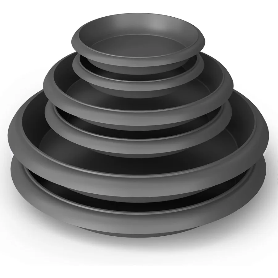 

Plant Saucer 6 Pack Drip Trays Planter Pot Base Heavy Duty Plastic Drainage Tray for Indoor Houseplants Outdoor Garden 5 inch 8