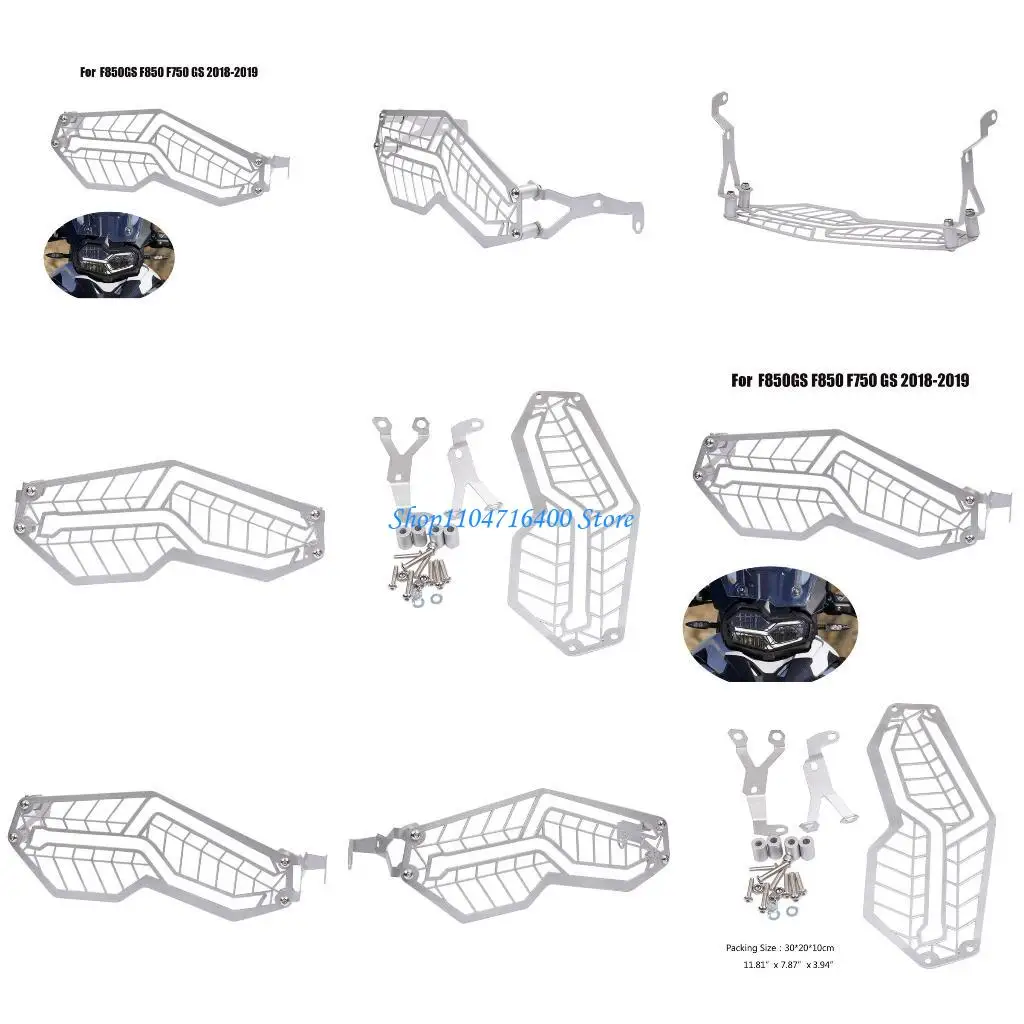 

y1gd Motorcycle Headlight Protective Shelter Guard Grille Cover Fit for F750GS F850GS
