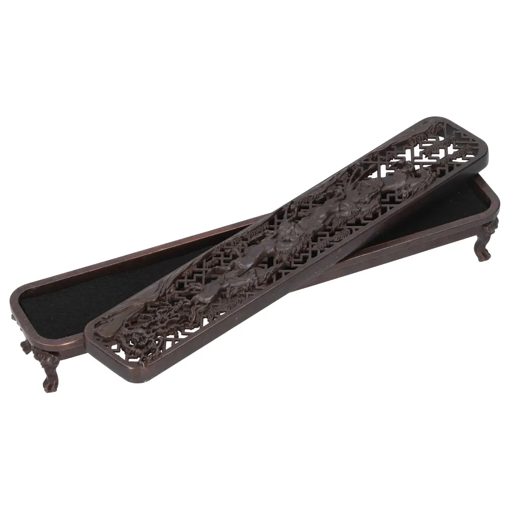 3pcs Brass Alloy Incense Burner Box Spill-Proof Ash Control Incense Holder Case Antique Incense Ash Catcher Home Meditation