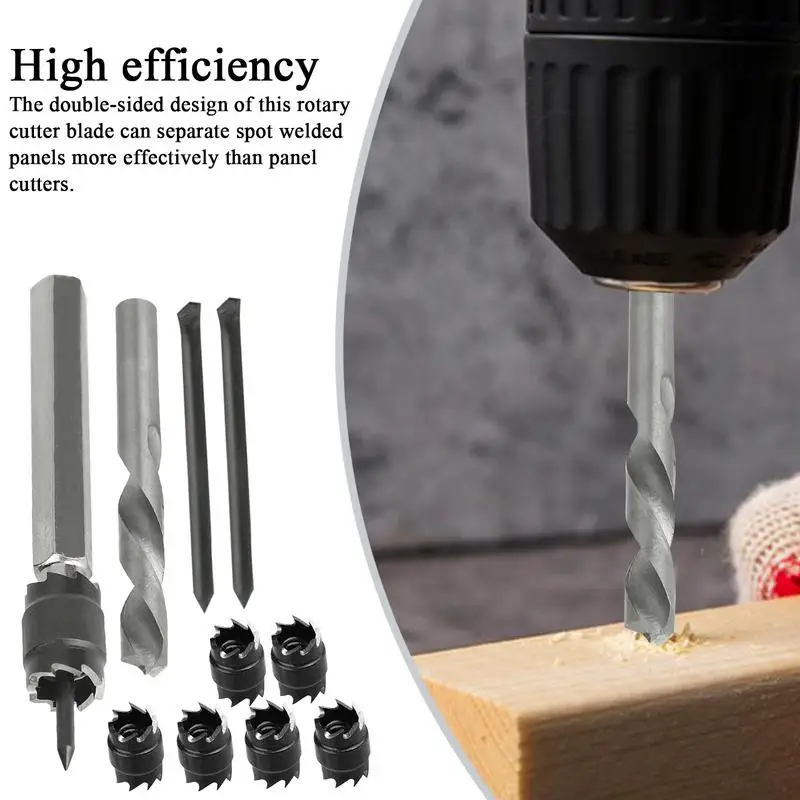 Spots Weld Cutter Punch Remover Rotary Panel Separator Sturdy Spots Weld Removal Tool Hex Sheet Hole Cutter For Iron Stainless