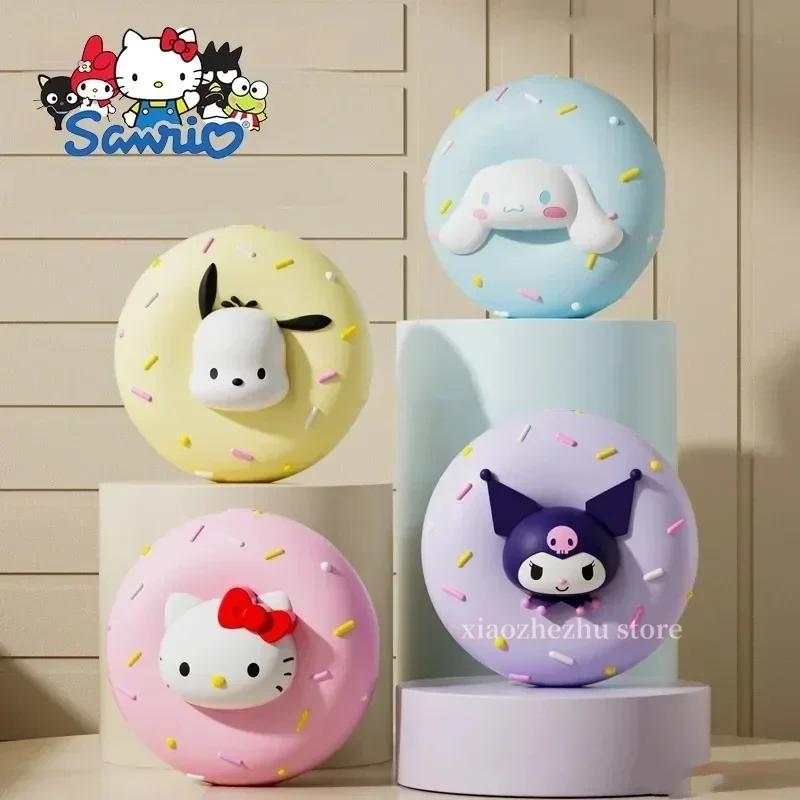 Hot Sanrio Hello Kitty Kuromi Donut Shape Hand Warmers Power Bank 2-in-1 Portable Cute Warming Products Kids Christmas Gifts