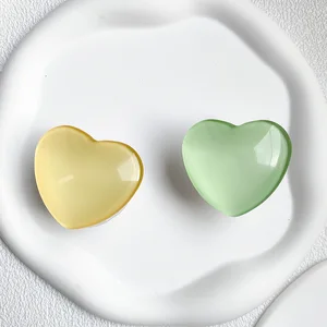 Dudukan Ponsel Cinta Lima Warna Sederhana Bahan Gass Bening Aksesori ponsel Pegangan Soket Tok Aksesori ponsel 8 soket kotoran penjualan terbaik - №