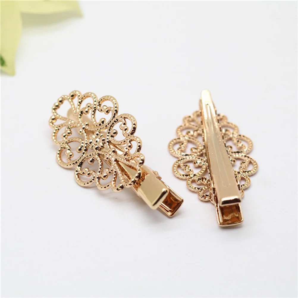 

3Pcs Duckbill Hair Clips Hollow Brass Retro Vintage Barrettes for Women Girls Casual Party Hairpin Hair Clip Retro Hairpin