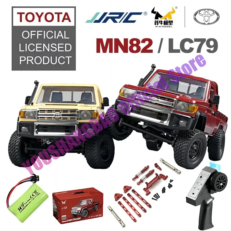 MN82 Remote Controlled Climbing Off-road Vehicle 1:12 Full Scale 4WD for Toyota LC79 Simulation RC Model Children Toy Rc Car