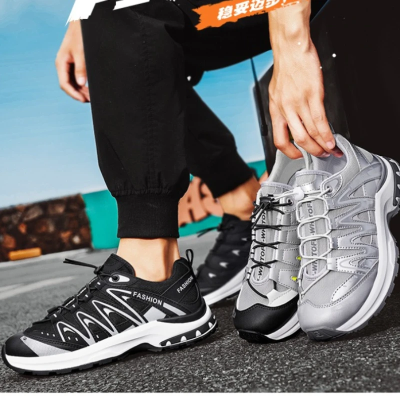 

Lightweight Spring and Summer Breathable Mesh Multi-color High-quality Anti-slip Men's Large-sized Lace-up Outdoor Hiking Shoes