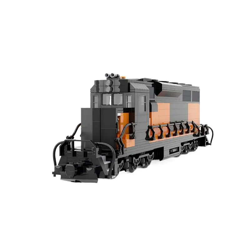 

MOC City Railway Freight Transportation Diesel-Electric Locomotive Building Block Model Assembling Toys Children's Gifts