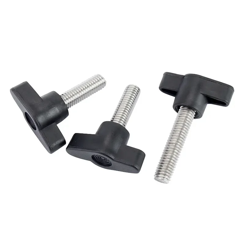 2/3 Pcs Plastic Head T-Handle Screw 304 StainlessSteel Handle Bolt M4 M5 M6 M8 Z-handle Hand Knob Mechanically Screw