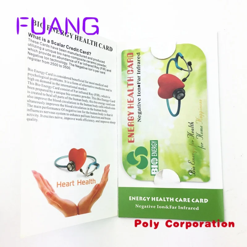 

Custom OEM/LOGO Bio energy FIR Anti radiation negative ions card quantum energy saving card with oppbag and instruction manual