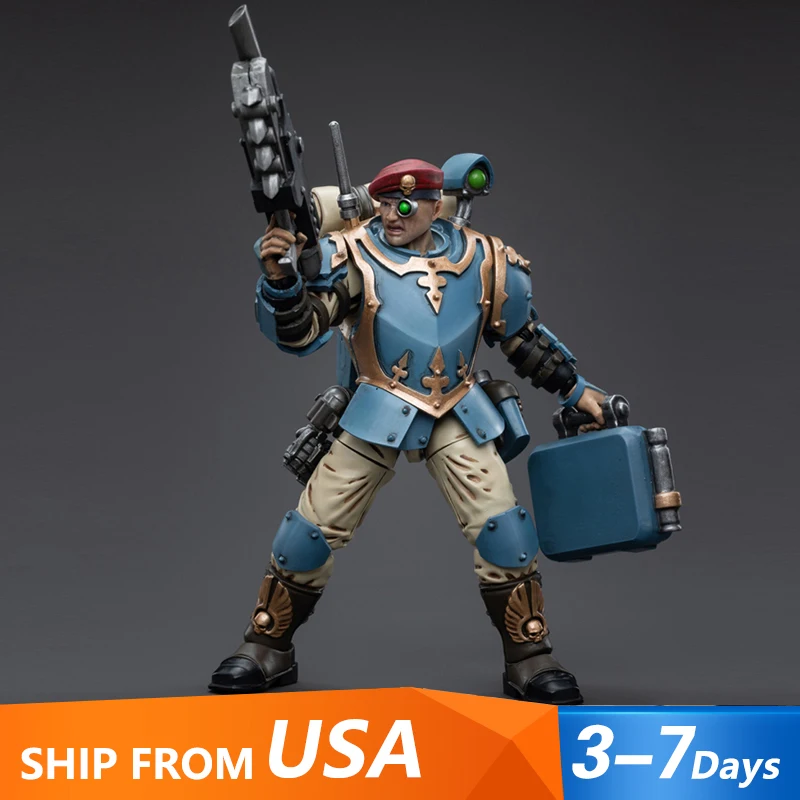 

Фигурка JOYTOY Warhammer 40K Astra Militarum Tempestus Scions Command Squad 55th Kappic Eagles Medic 1:18