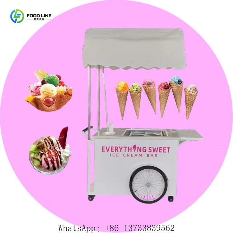 

WholesaleCustomized Ice Cream Cars Waffles Juice Food Vans Gas Grills Pancakes Hot Dogs Crepe Mobile Food Cart For Sale
