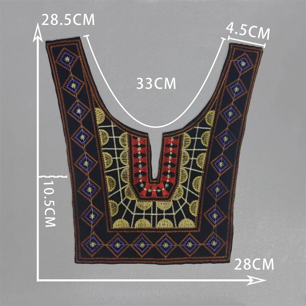 Multi-style ethnic style embroidery Miao embroidery lace collar DIY sewing cheongsam dress ethnic clothing clothing accessories