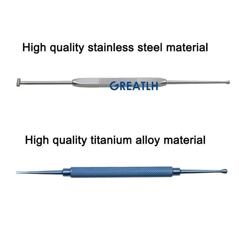 Double-ended Scleral Depressor with Pocket Clip Schepens Sclral Ophthalmic Eye Instrument