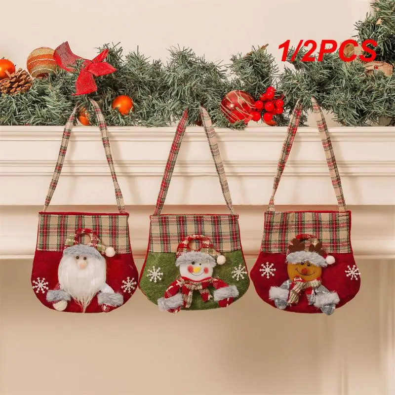 

1/2PCS Large Gift Bag Unique Design Festive Atmosphere Practical Must Have Multifunction Trend Christmas Party Favor Bags