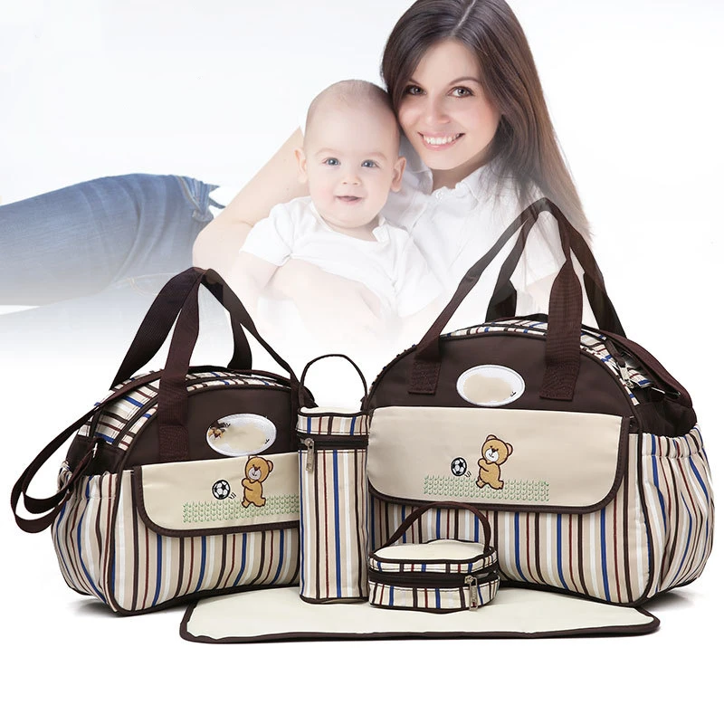 New Striped Diagonal Cross Mommy Bag with Multifunctional and Ready To Give Birth Bag for Going Out, Mother Baby Bag, Mommy Bag