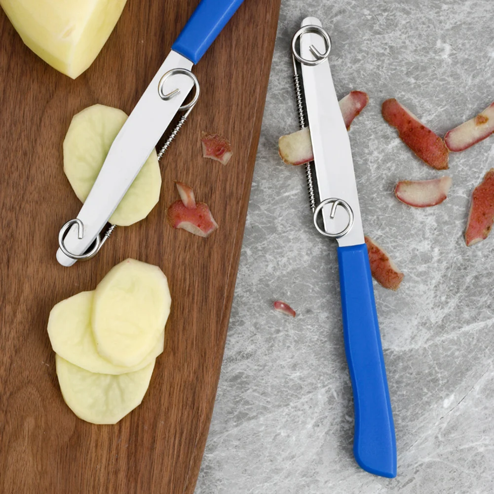 Stainless Steel Fruit Knives Peeler with Peeling Fubction Rustproof Portable Knives Sturdy Comfortable Handle Fruit Slicing Tool