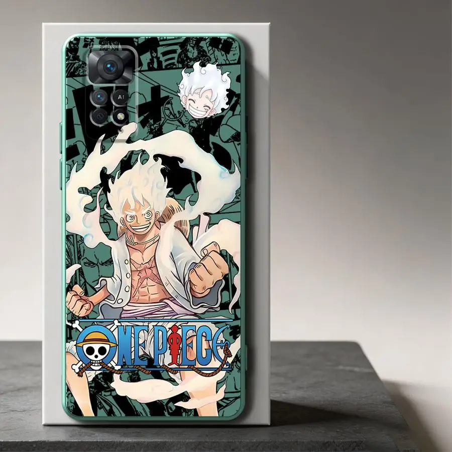 O-One Piece Luffy 5 Gear Phone Cover Case for Xiaomi Redmi Note 15 Pro Plus Note 13 14 10 Lite 11S 12S 11 12