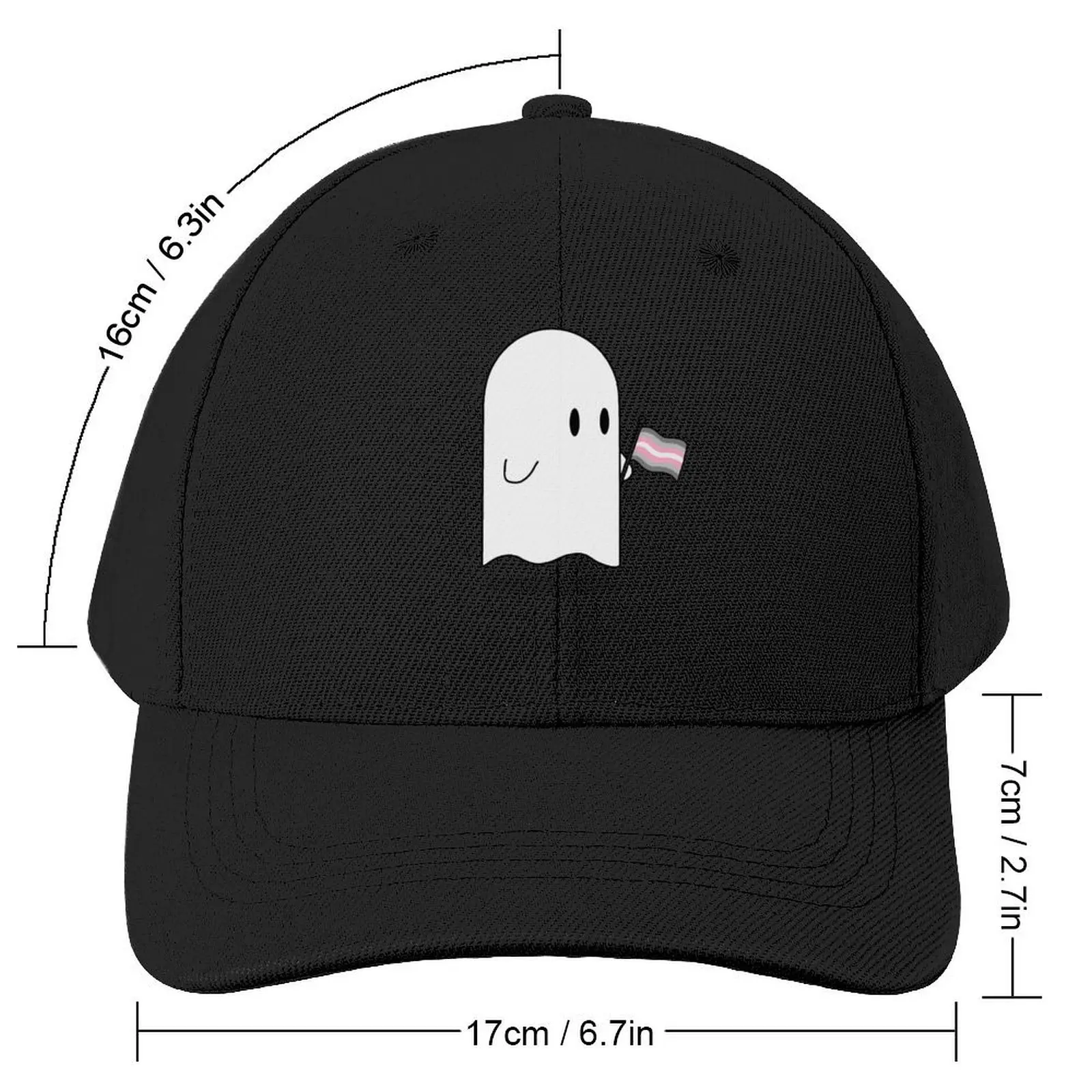 Demigirl Pride Ghost Baseball Cap Horse Hat fishing hat cute Women Men's