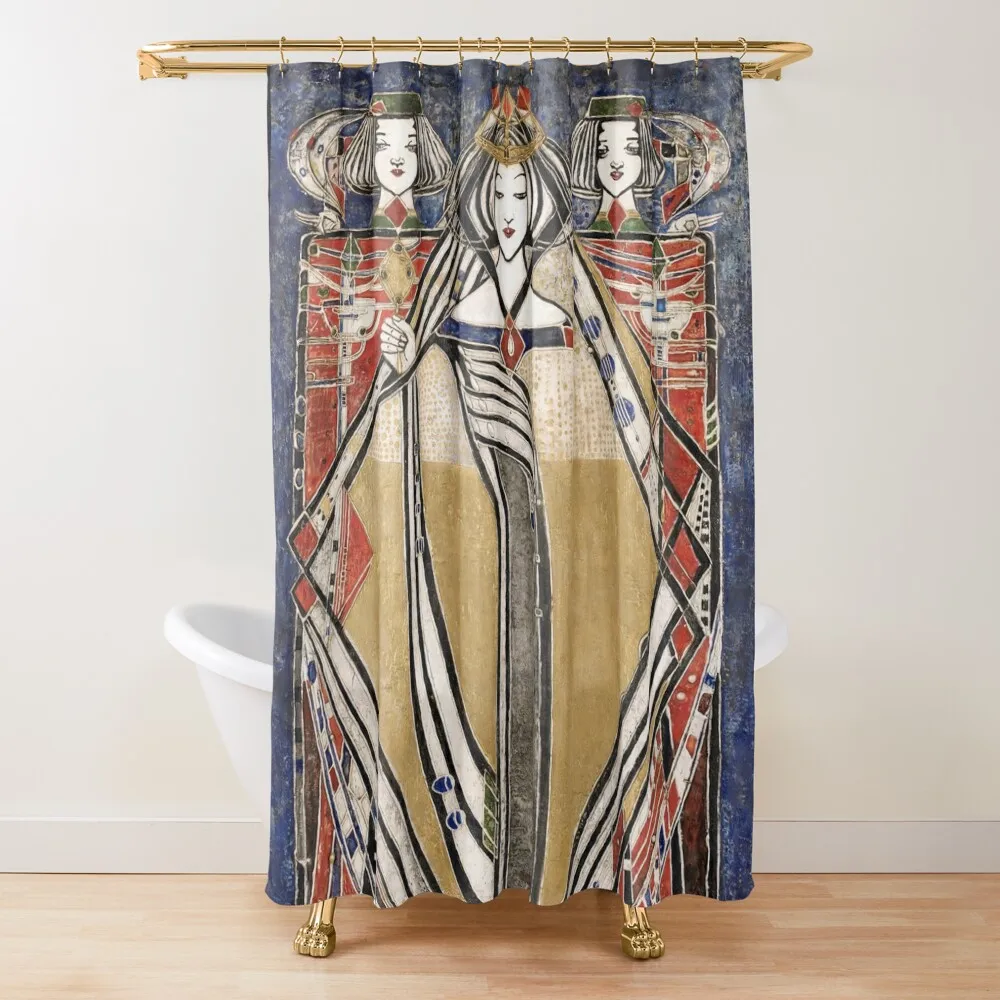 

The Queen of Diamonds Margaret Macdonald Mackintosh Shower Curtain Bathroom Accessories Bathtub Curtain