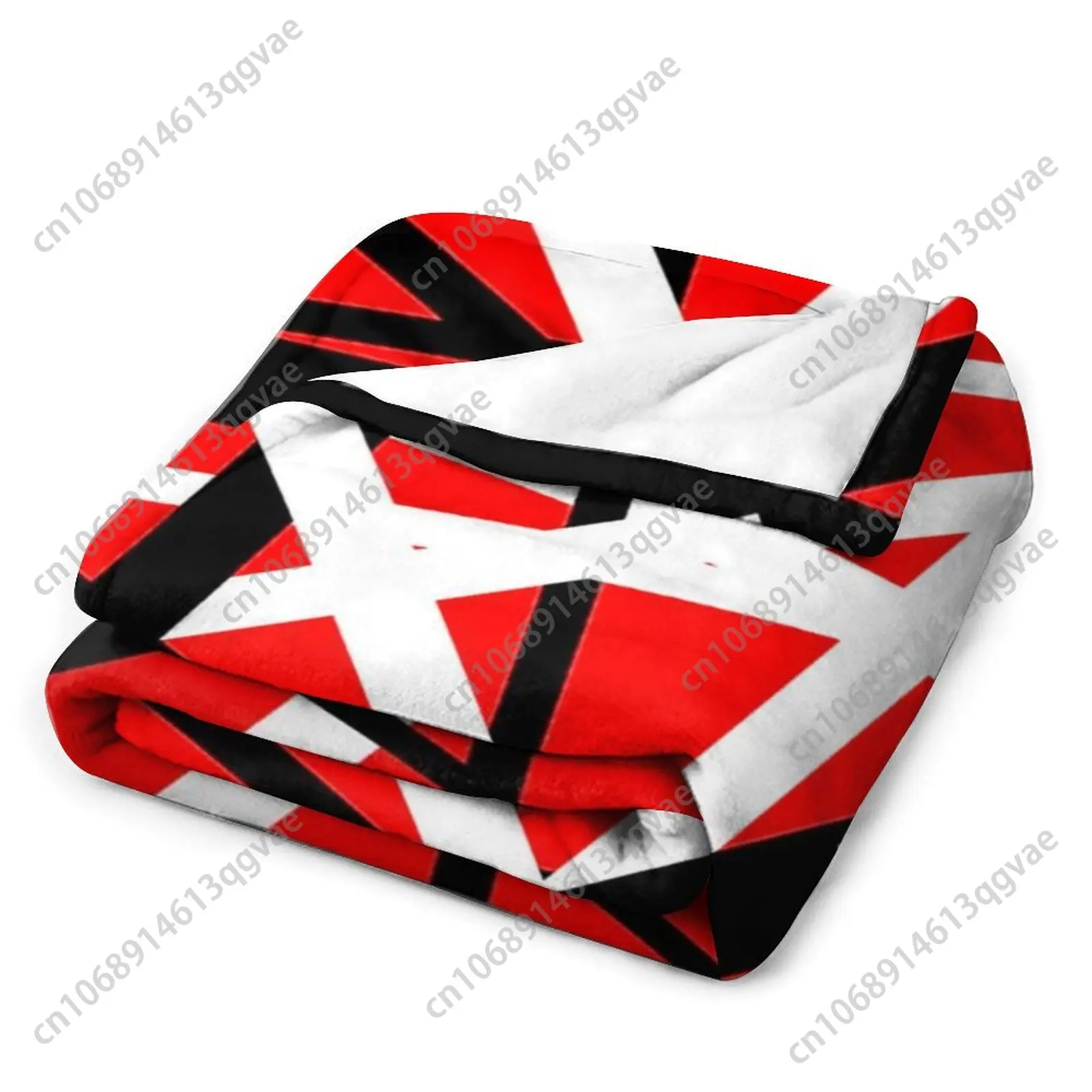 بطانيات Van Evh 5150 Stripes Halen الفانيلا ناعمة ومريحة ودافئة مثالية لقيلولة الشتاء والمنازل والمكاتب والسفر والتخييم