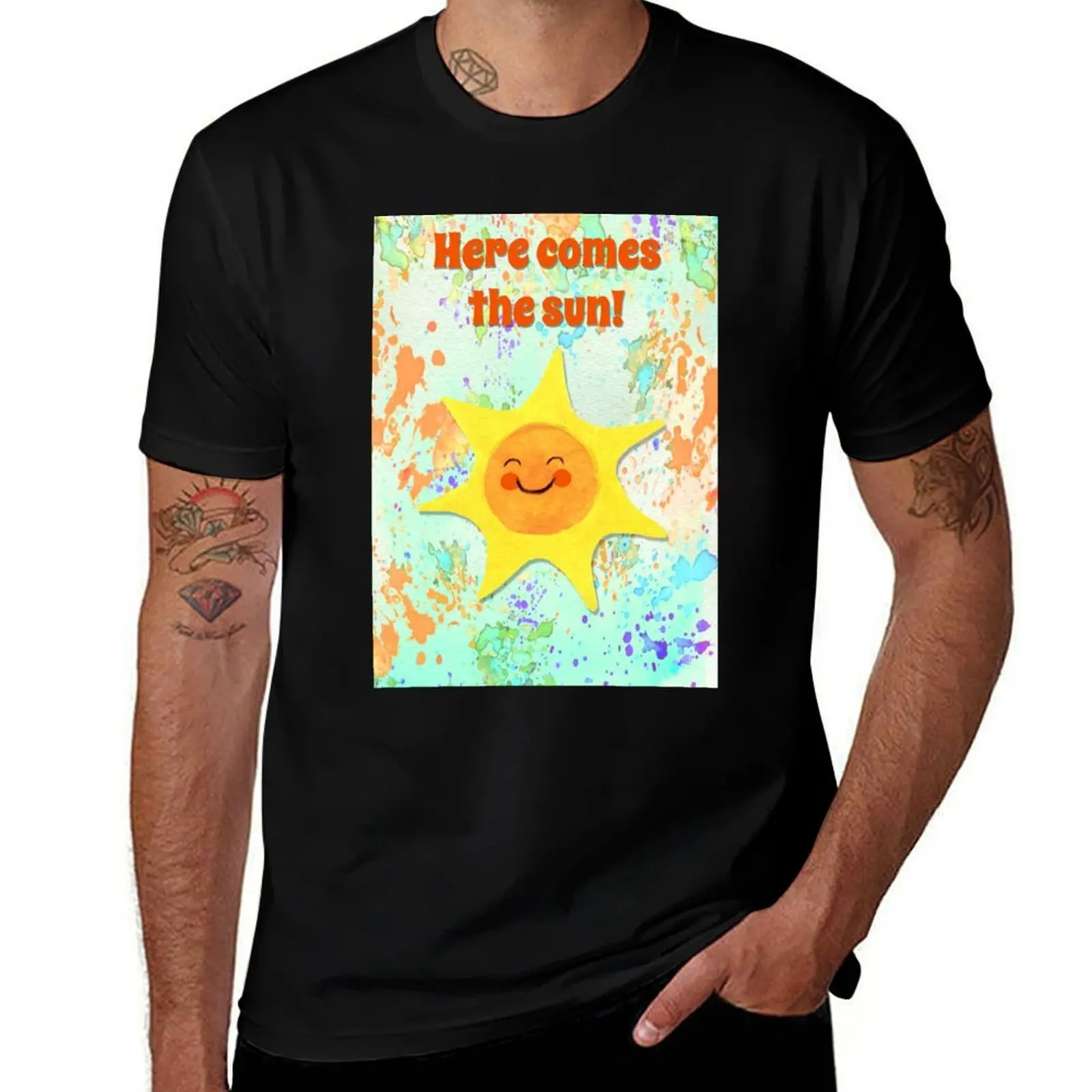 

Here comes the sun! T-Shirt Basic All Season Solid T-Shirt