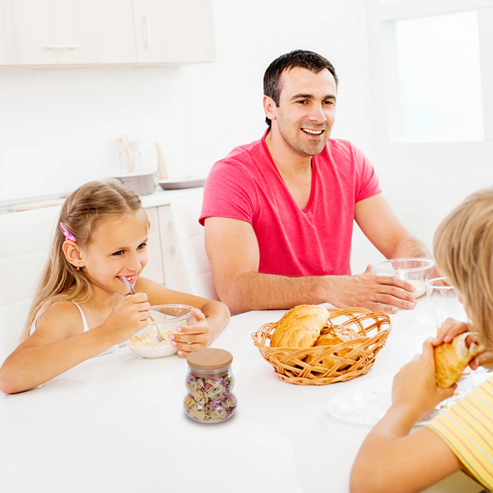 

1Pcs Portable Tea Canister Sealed Airtight Glass Storage Jar Food Container for Tea Coffee Spices Preserves Food Container