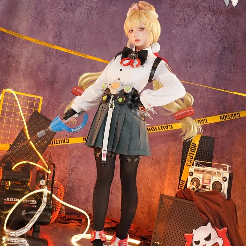 Zenless Zone Zero Alice Thymefield Cosplay Costume Jk Uniform Props Wig Tail Ears Suit Women Game Anime Party Roleplay Outfit