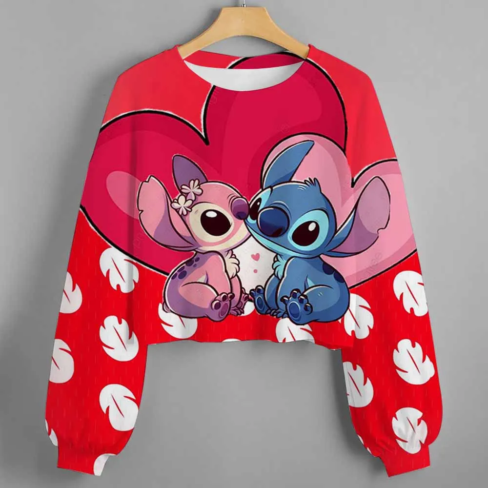 

Fashion Children's Hoodie Spring Children's Disney Lilo&Stitch Cartoon Anime Children's Printed Cute Hoodie