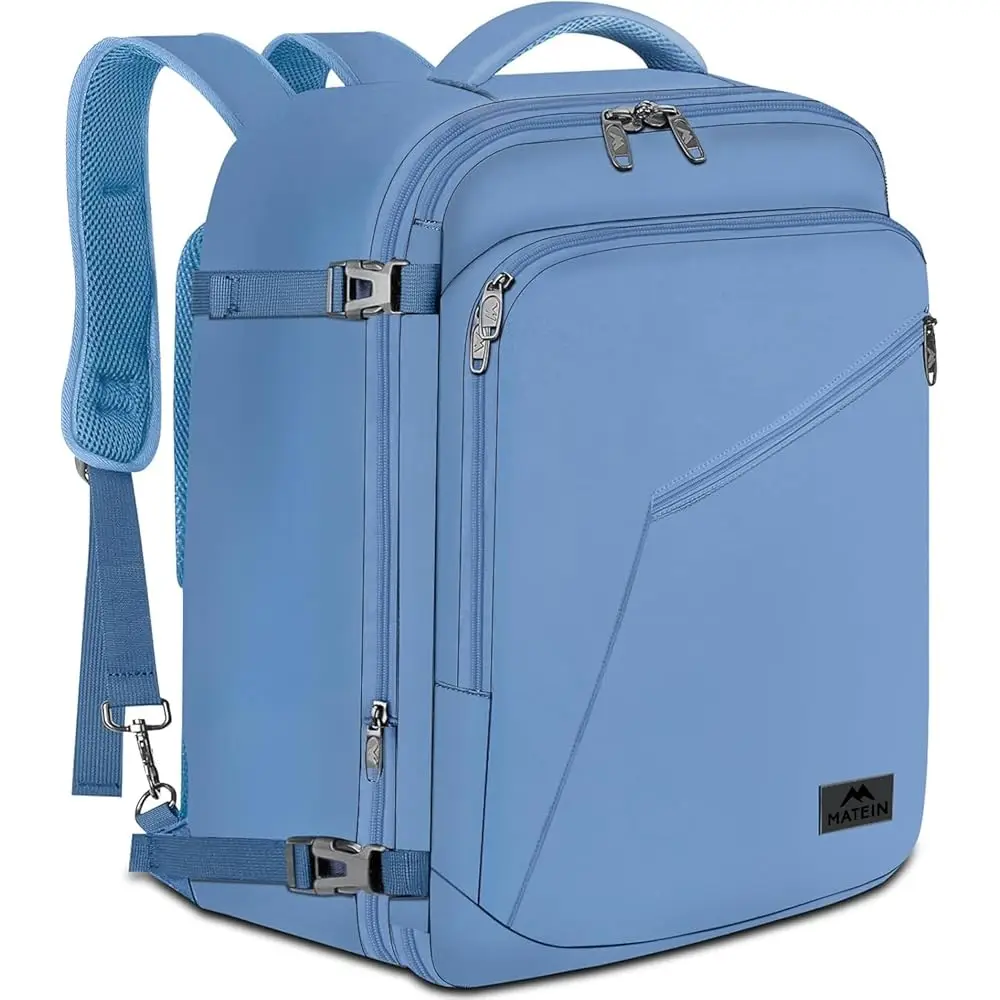 

Big Backpack for Travel, Carry on Backpack for Airlines with Hide Away Shoulder Straps, Large Hiking Daypack with 2 Handles,