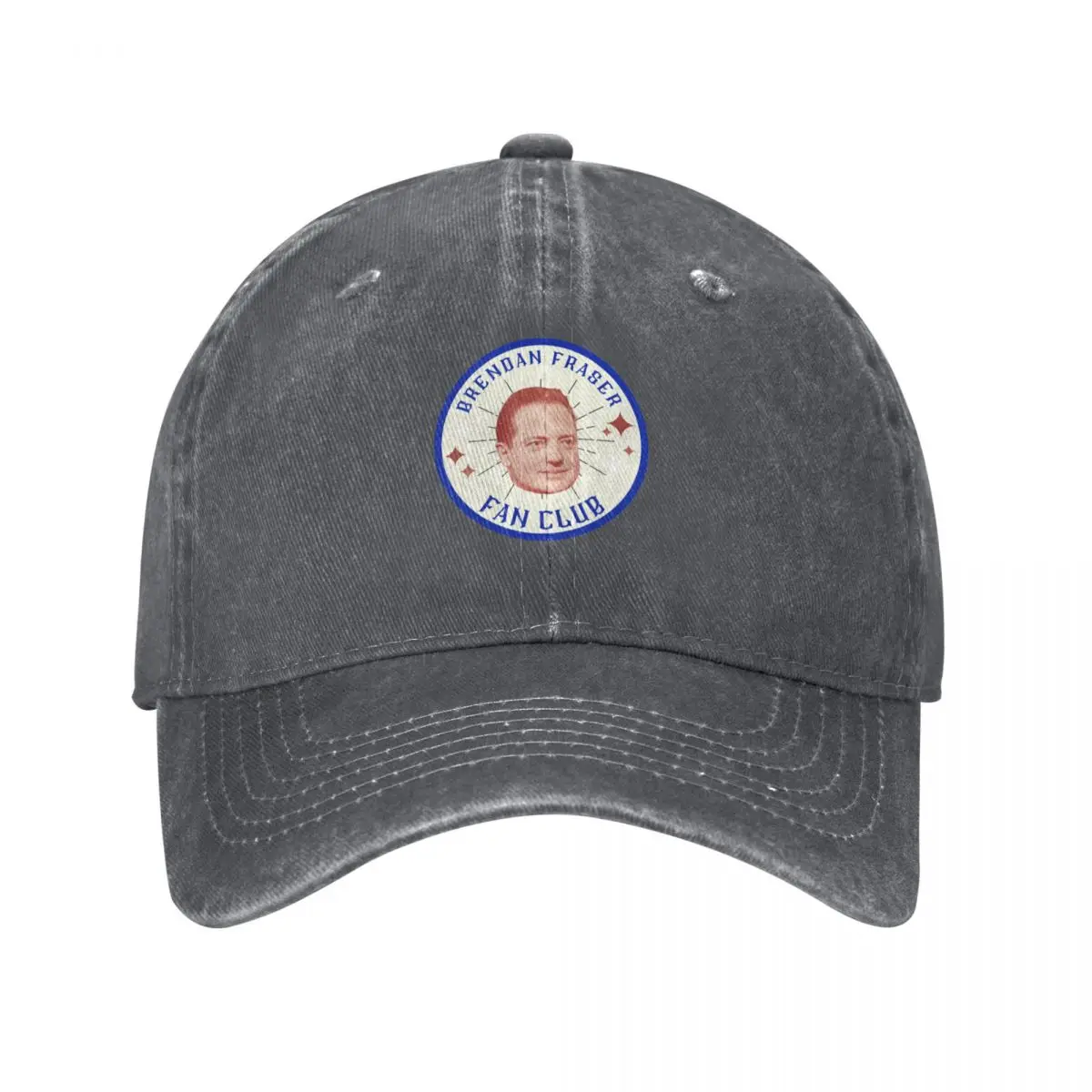 Brendan Fraser Fan Club Badge Sticker Baseball Cap tea Hat fishing hat Fashion Beach Hip Hop Women's Hats For The Sun Men's