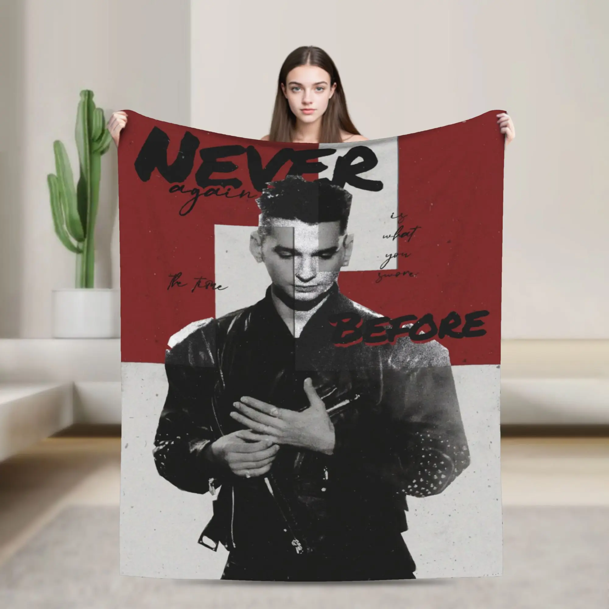 Depeches Band Mode  Super Warm Blanket  Airplane Travel Plush Throw Blanket Funny Living Room Flannel Bedspread Sofa Bed Cover