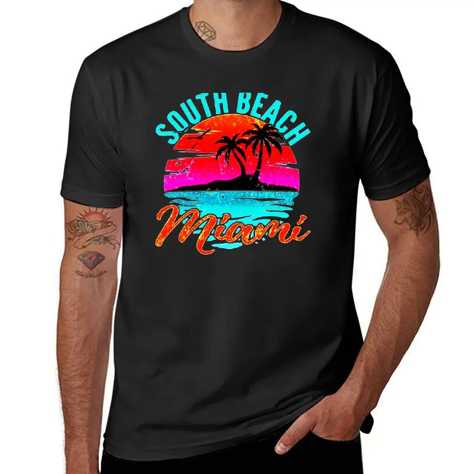 

South Beach Miami Florida T-Shirt funnys plain funny t shirts for men