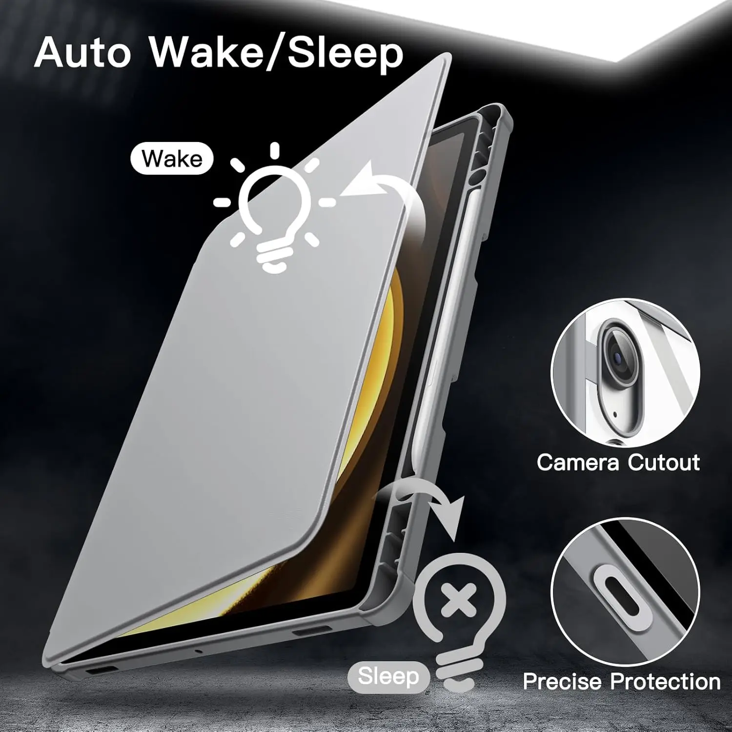 For Samsung Galaxy Tab S11 S10 Lite FE 10.9 with Pen Holder Case S9 S7 S8 Plus FE 13.1 12.4 A9 A11 Plus 11 S6 Lite A8 10.5 Funda view 5