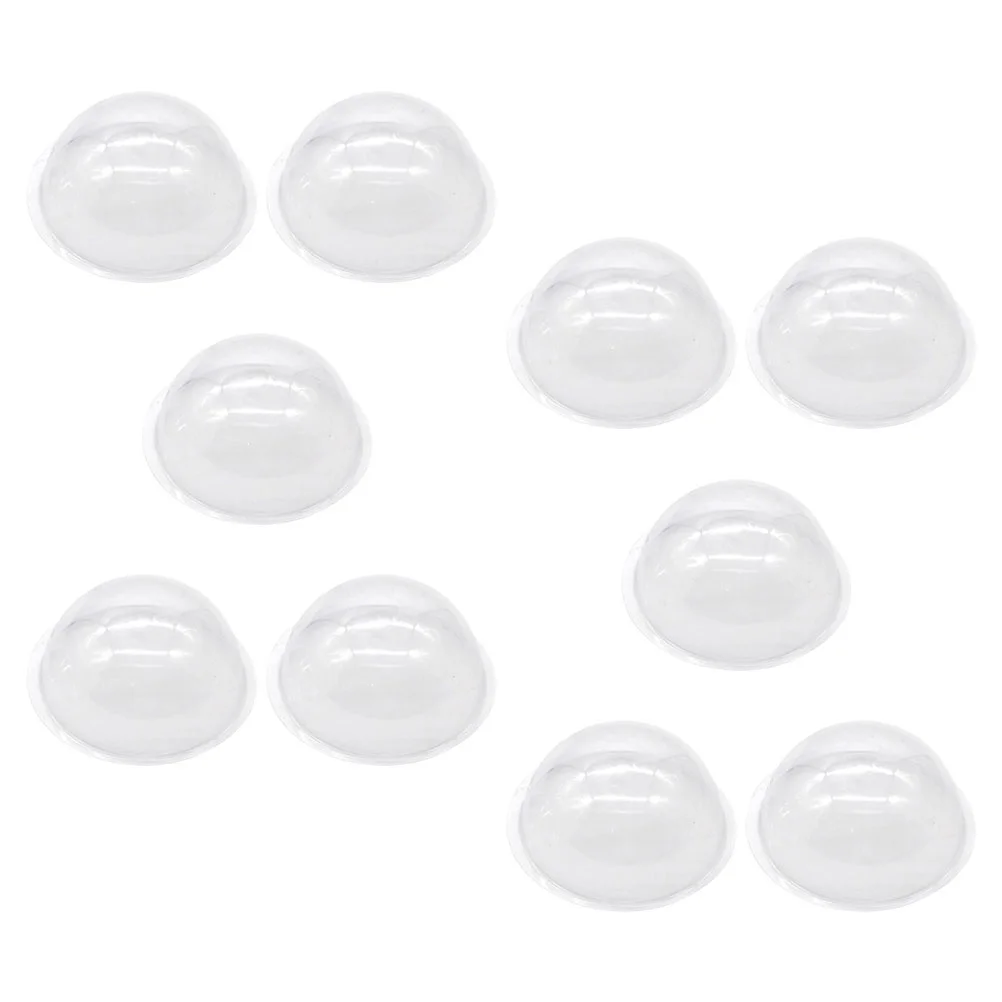 

30pcs Christmas Village Decor Mini Clear Plastic Cloche Domes Fillable For Diy Snow Globe Crafts Holiday Ornament Display