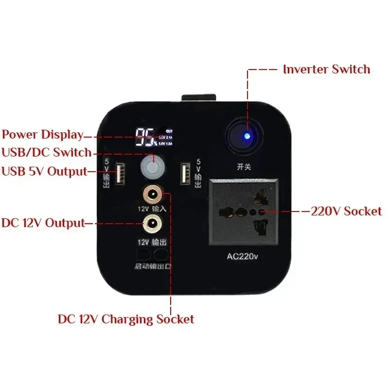 Estación de energía portátil para exteriores, generador de energía Solar de respaldo de 80000 W, 300 mAh, para emergencia, Camping, pesca, RV