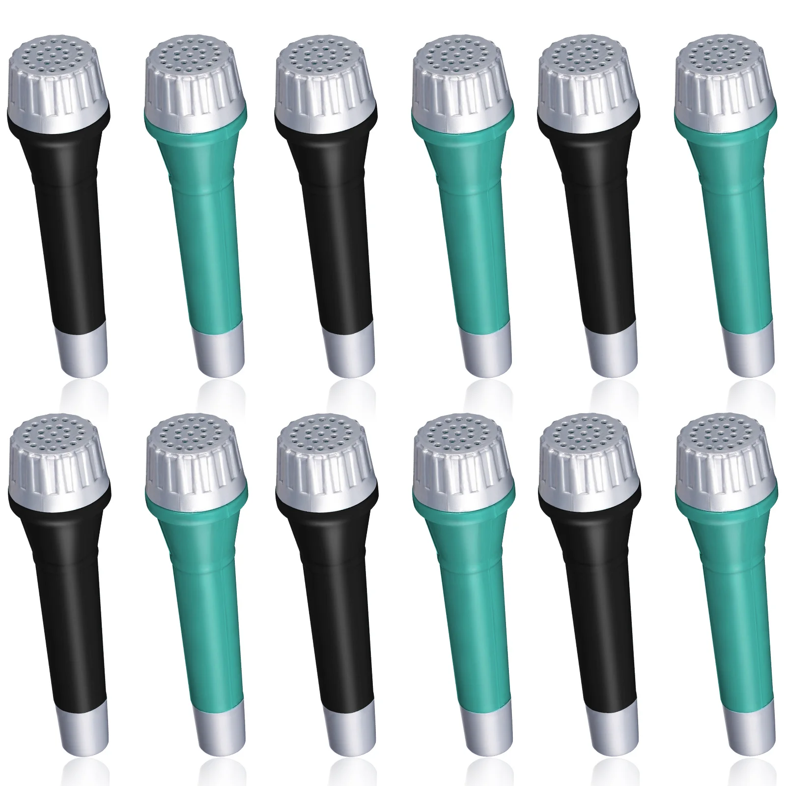 12 stks Kids Microfoon Nep Microfoon Gesimuleerde Stage Prop Voor Fantasiespel Plastic Feestartikelen Verjaardag Kerst Bruiloft