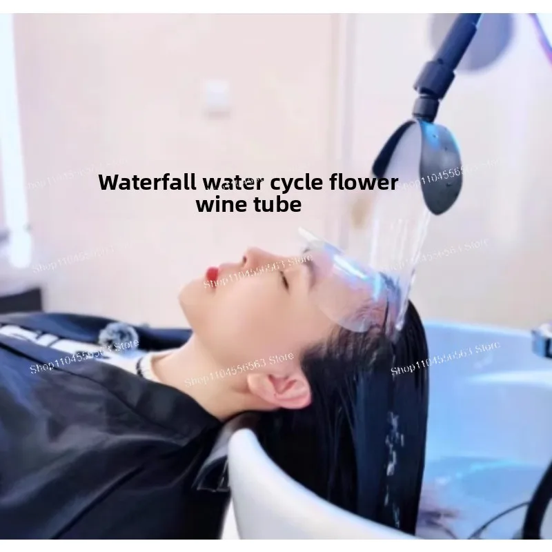 Curved Head Hydrotherapy Shower Accessory - Water Circulation Shampoo Bed Pillow for Salon Spa