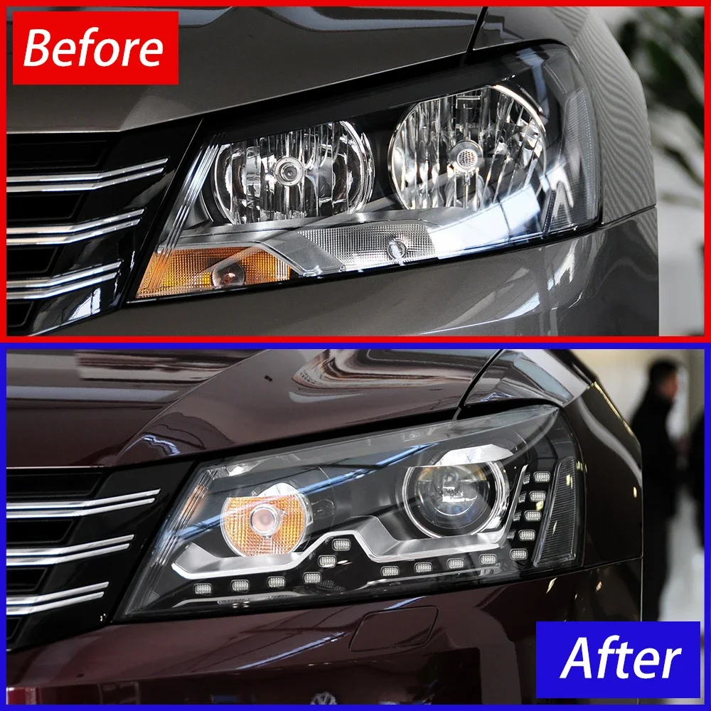 Car Head Lights Assembly For Passat B7 US Version 2011-2015 LED Auto Headlight Upgrade High Configure Projector Lens Accessories